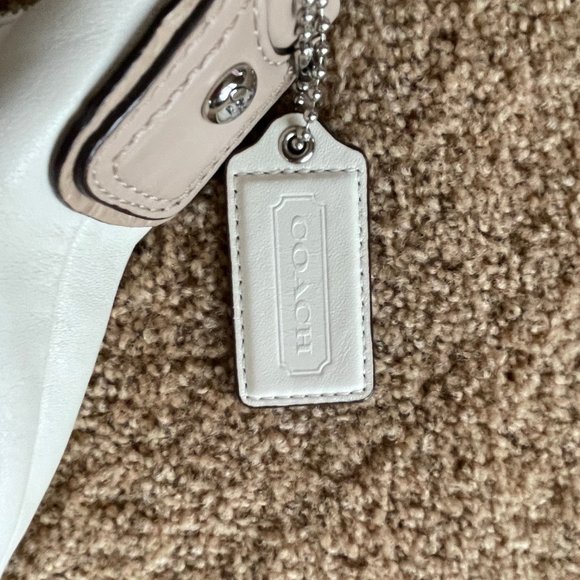 Coach Kristin White Taupe Croc Embossed Bag - Picture 5 of 10